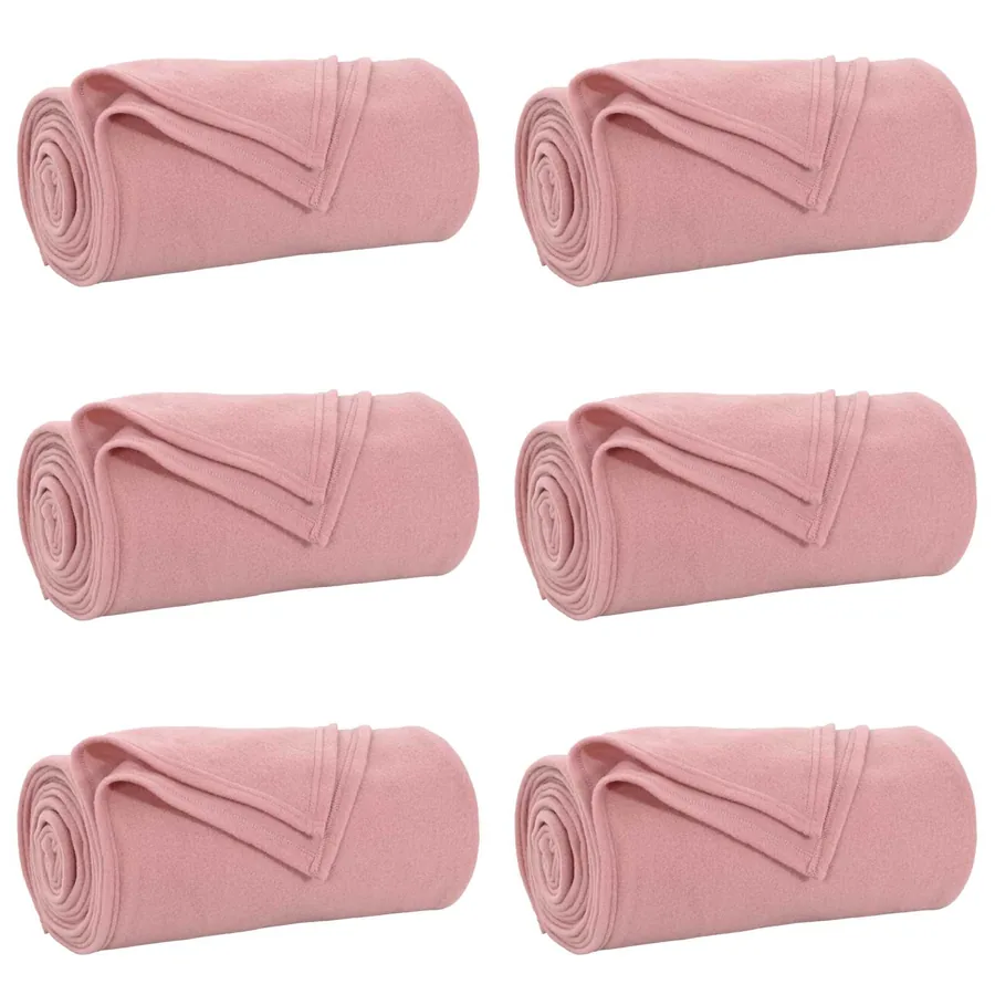 Couvertures à jeter 6 pcs Rose 240 x 220 cm Toison - 2