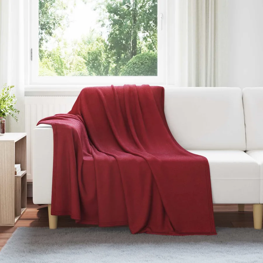 Couvertures à jeter 24 pcs Rouge Bordeaux 200 x 150 cm Toison