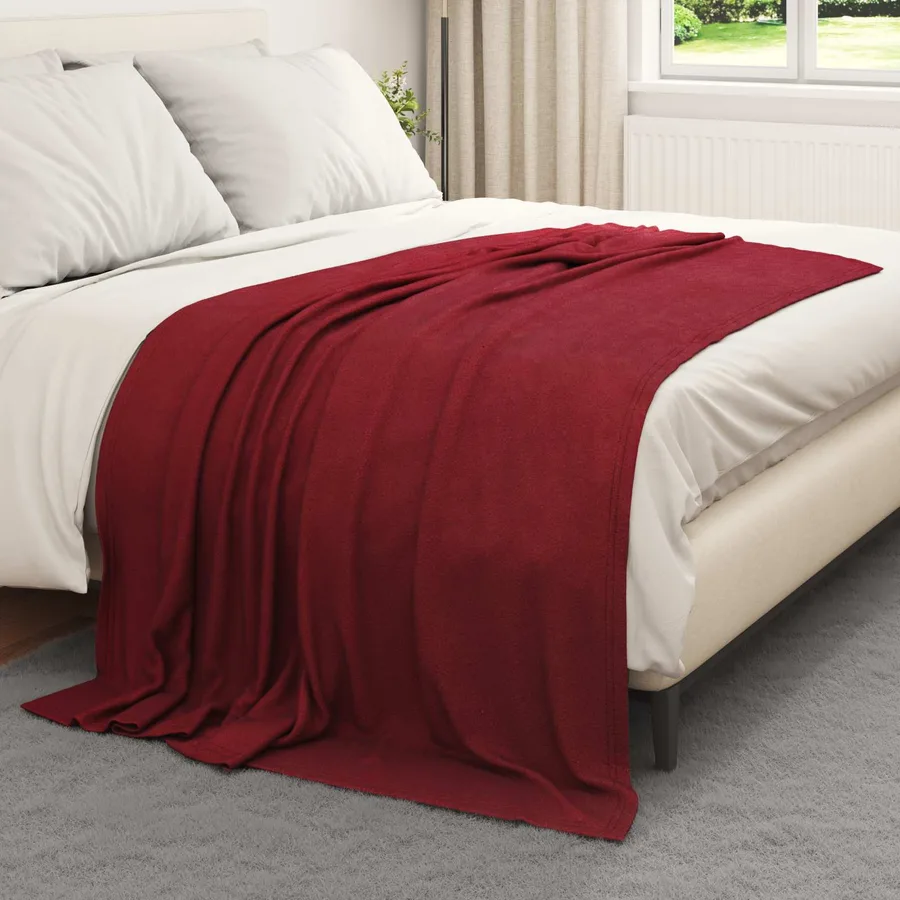 Couvertures à jeter 24 pcs Rouge Bordeaux 200 x 150 cm Toison - 3