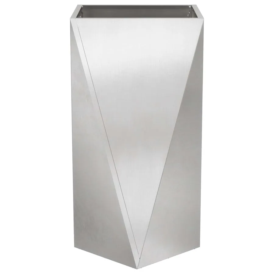 Jardinière Argent 40 x 40 x 75 cm Acier inoxydable - 5