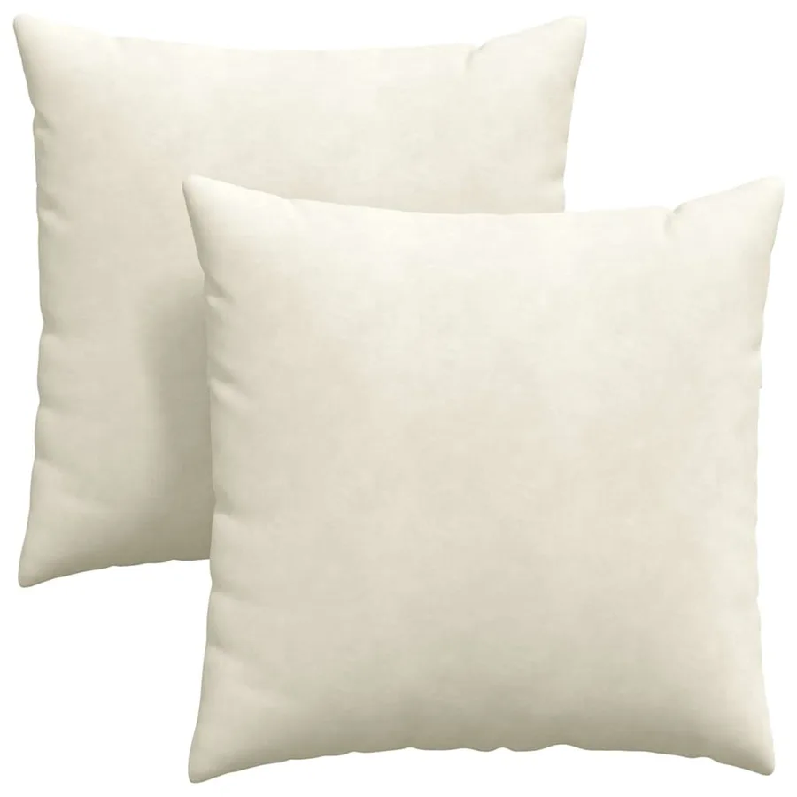 Coussins de canapé 2 pcs Crème 60 x 60 cm - 2