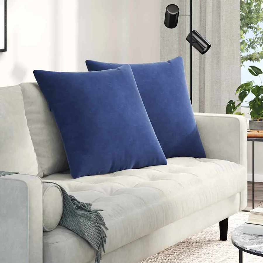 Coussins de canapé 2 pcs Bleu police 80 x 80 cm