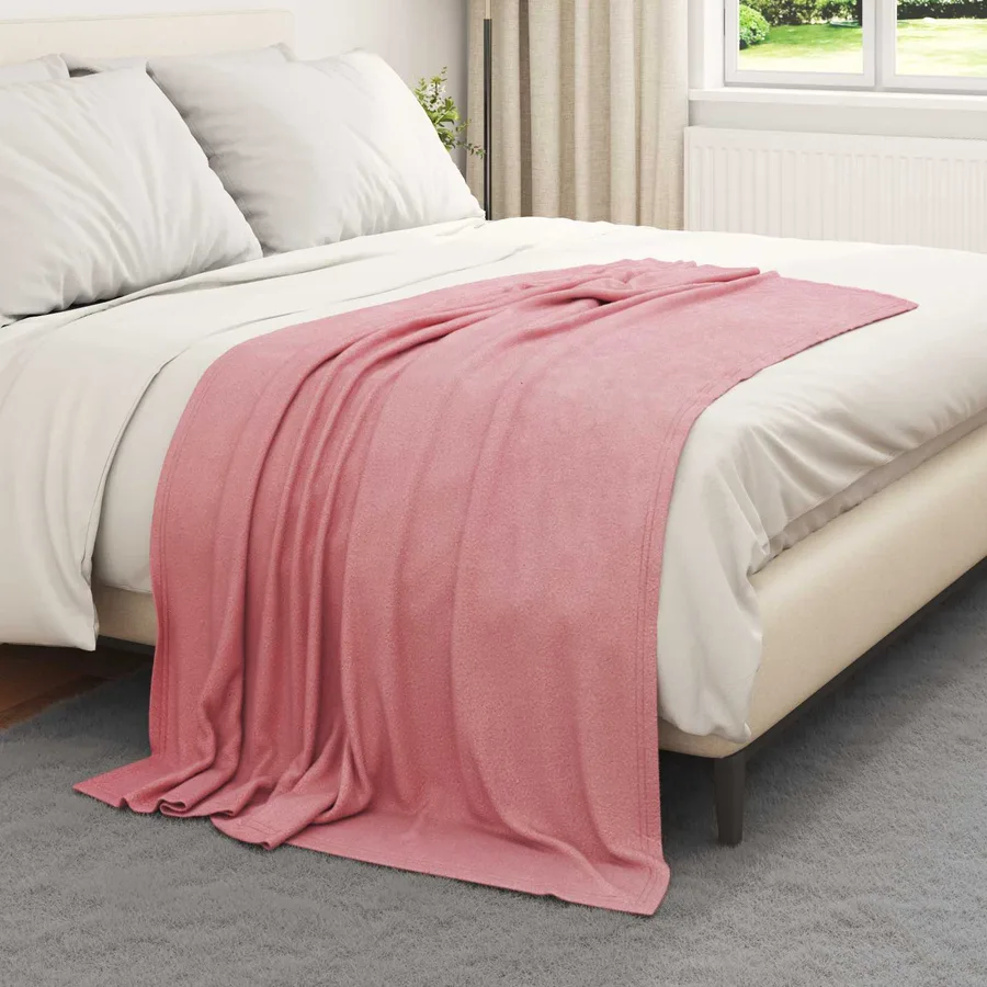Couvertures à jeter 6 pcs Rose 170 x 130 cm Toison - 3