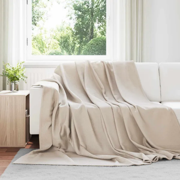 Couvertures à jeter 6 pcs Beige 270 x 240 cm Toison