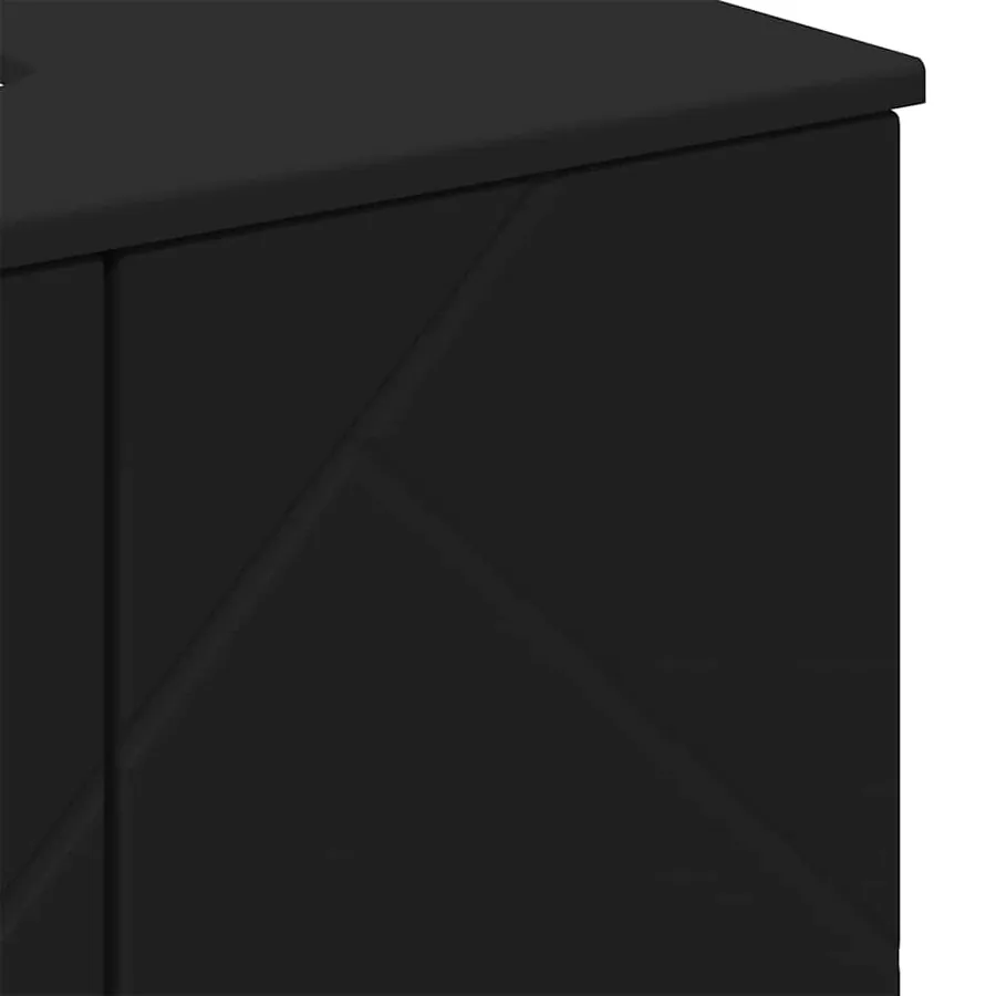 Ensemble de mobilier de salle de bain avec tiroir 3 pcs Noir - 11