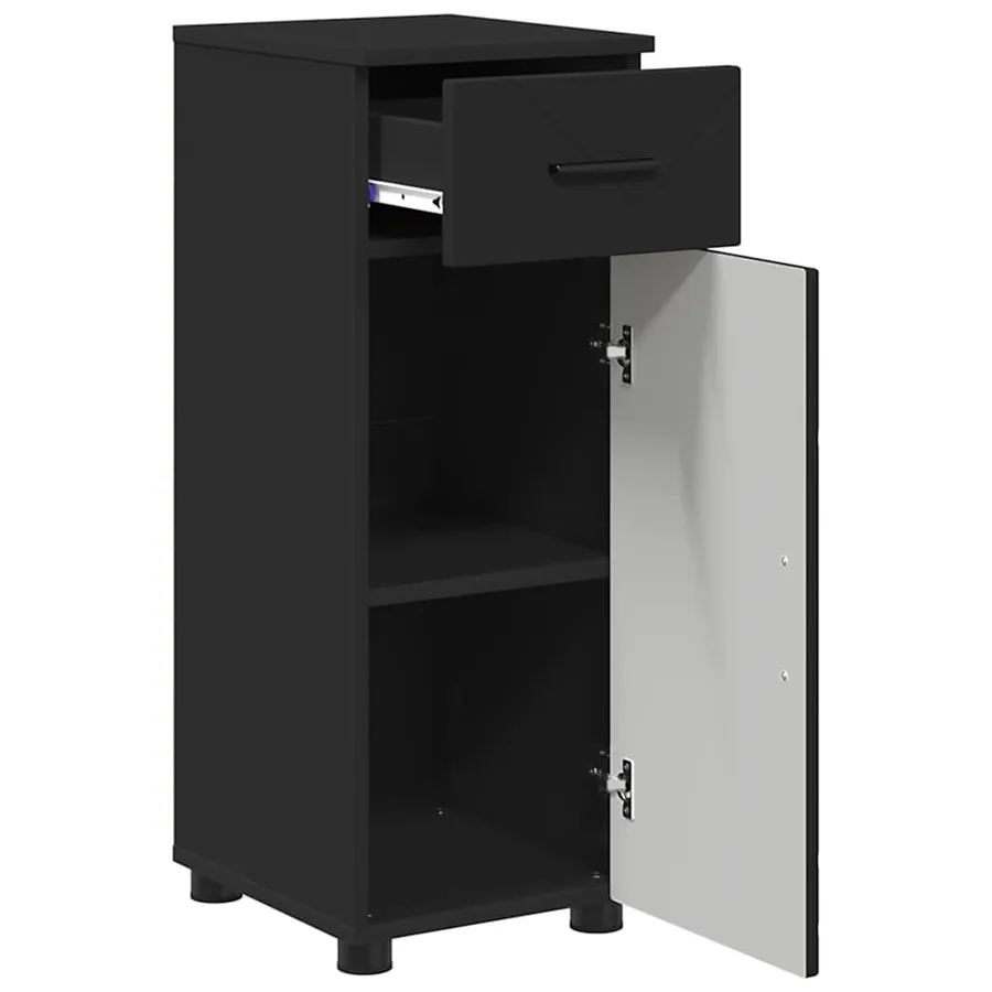 Ensemble de mobilier de salle de bain avec tiroir 3 pcs Noir - 6