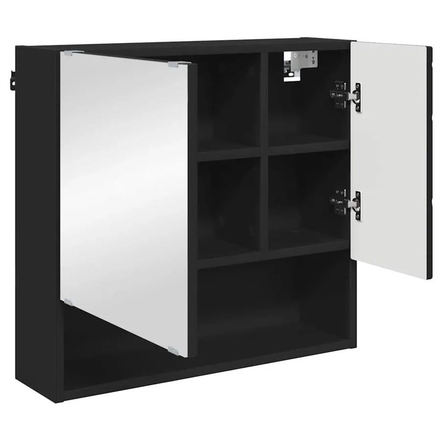 Ensemble de mobilier de salle de bain avec tiroir 3 pcs Noir - 7