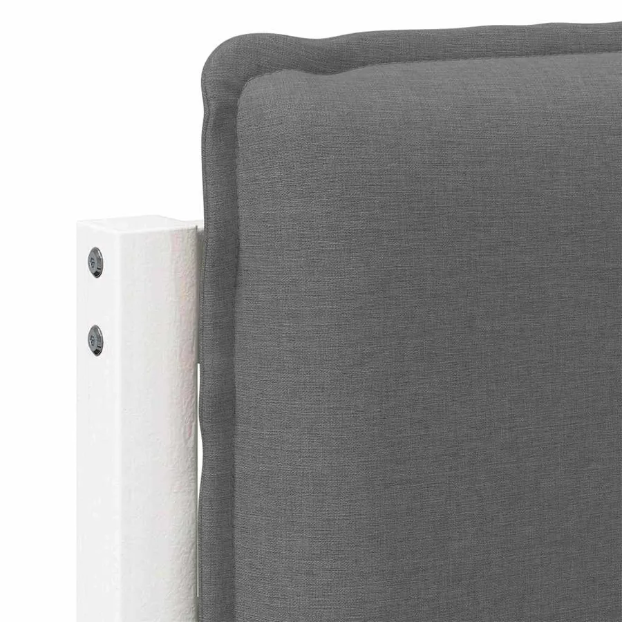 Tête de lit capitonnée Blanc et gris clair 120 cm Pin massif - 9