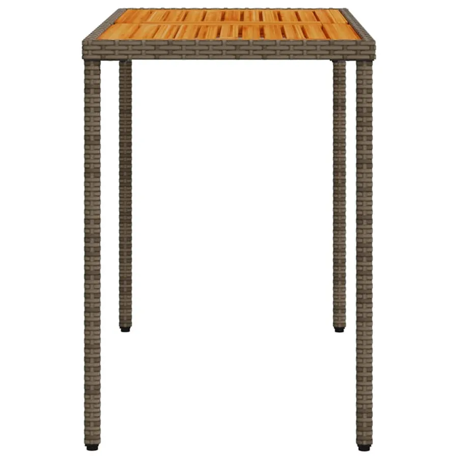 Ensemble à manger de jardin 5 pcs coussins gris résine tressée - 10
