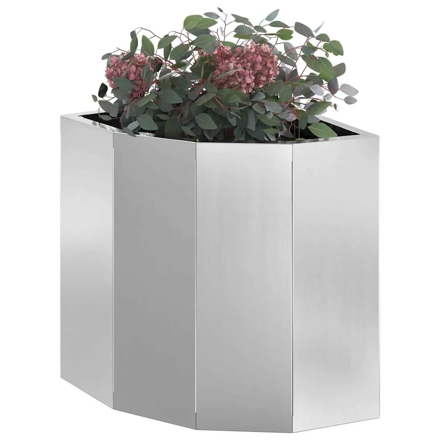 Jardinière d'Angle Argent 30 x 30 x 35 cm Acier galvanisé - 3