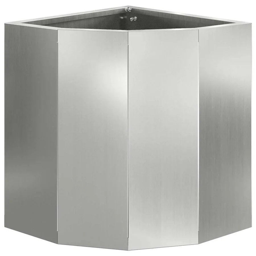 Jardinière d'Angle Argent 30 x 30 x 35 cm Acier galvanisé - 5