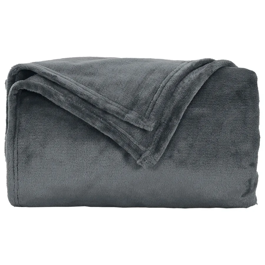 Couvertures à jeter 6 pcs Gris foncé 130 x 150 cm Toison - 5