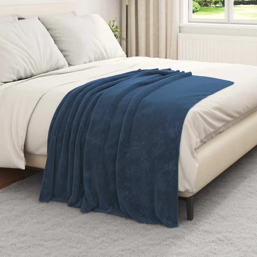 Couvertures à jeter 6 pcs Bleu marine 130 x 150 cm Toison - 3