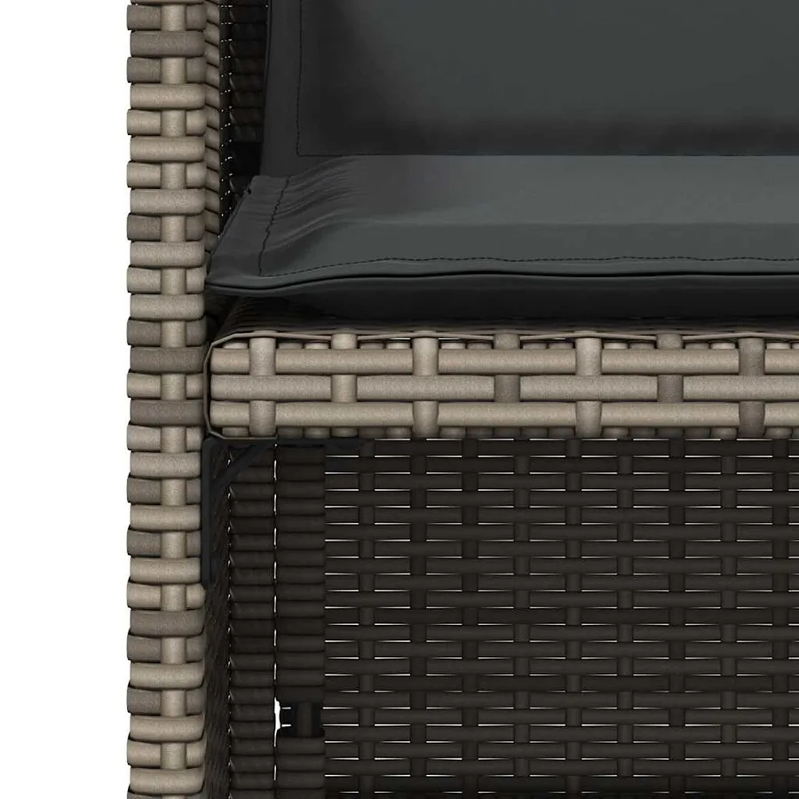 Ensemble à manger de jardin 5 pcs coussins gris résine tressée - 16
