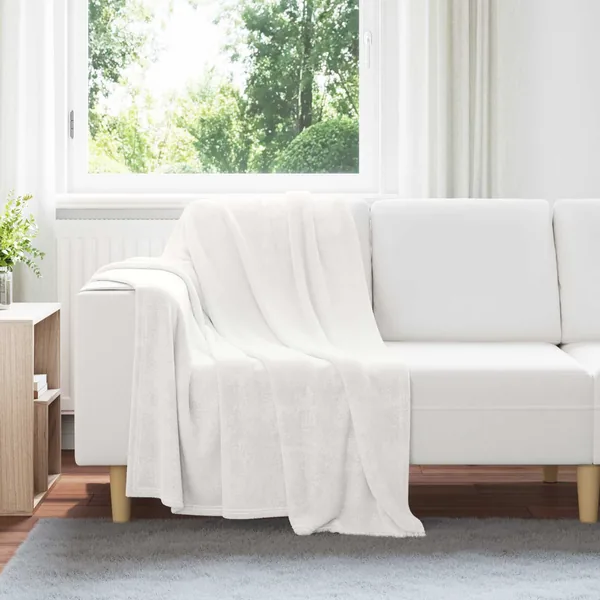 Couvertures à jeter 6 pcs Blanc 130 x 150 cm Toison