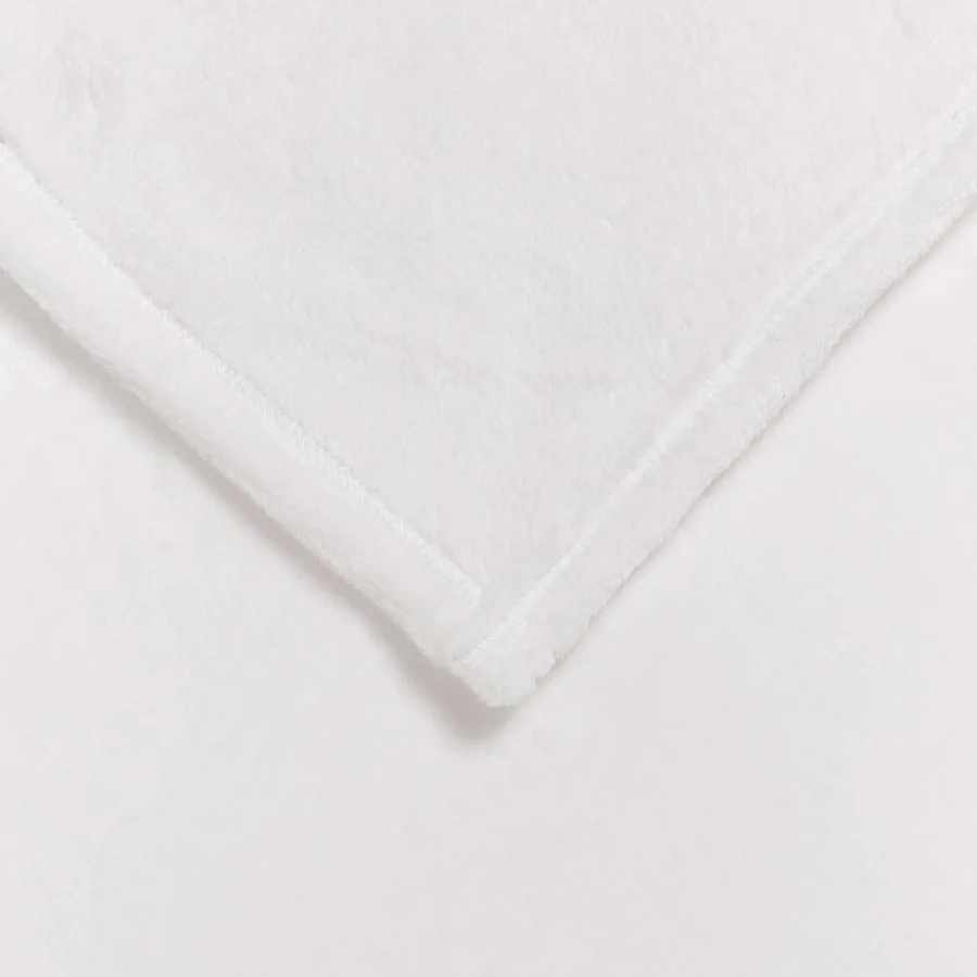 Couvertures à jeter 6 pcs Blanc 130 x 150 cm Toison - 6