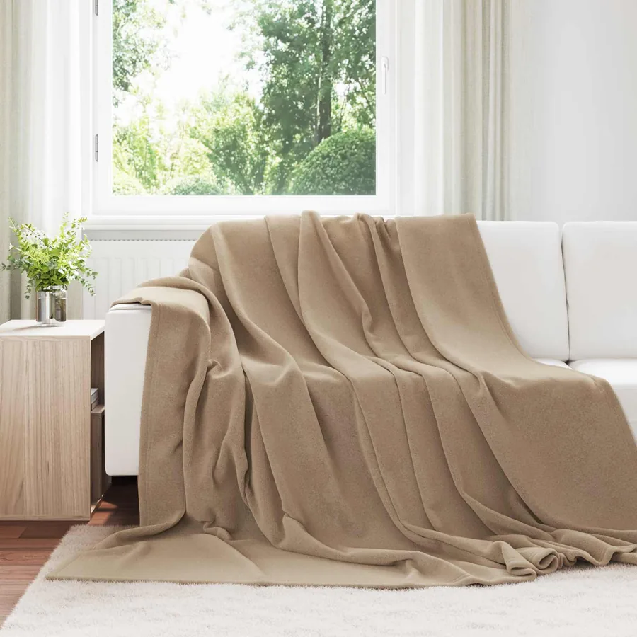 Couvertures à jeter 6 pcs Camel 220 x 240 cm Toison