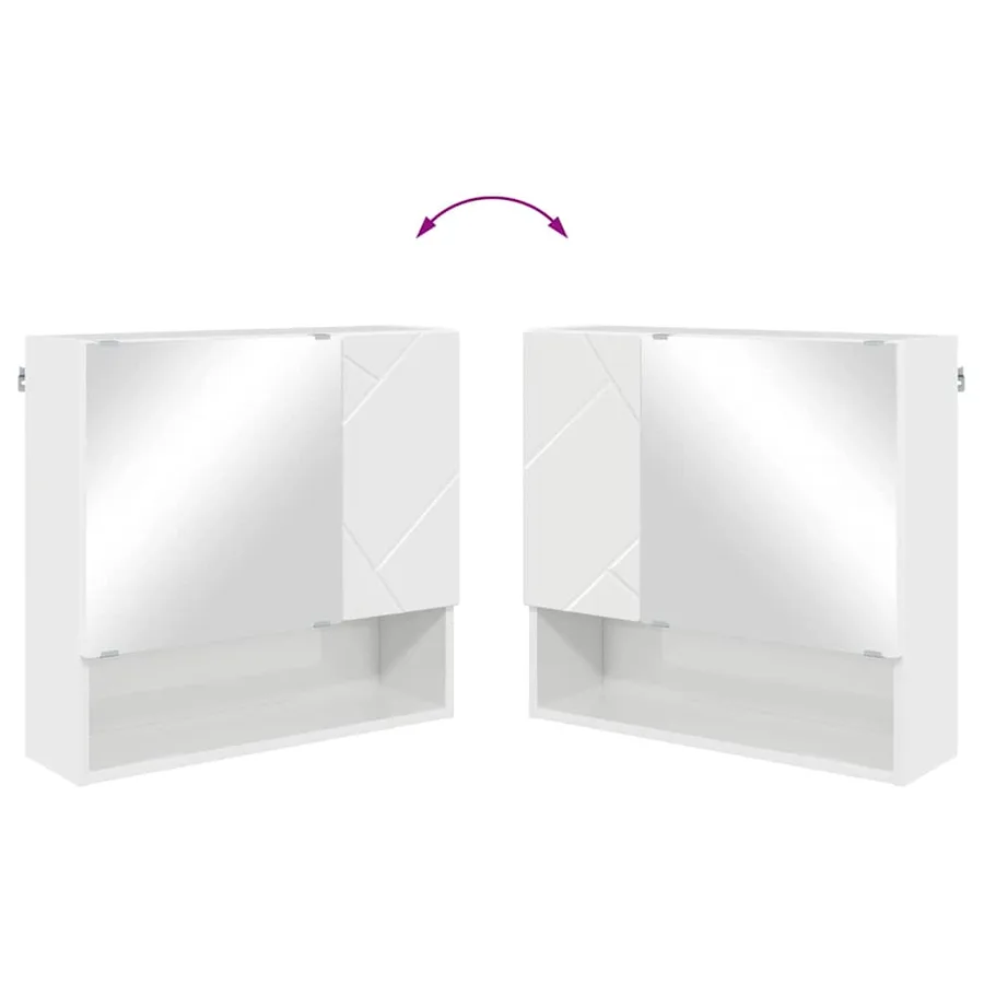 Ensemble de mobilier de salle de bain 4 pcs Blanc brillant - 12