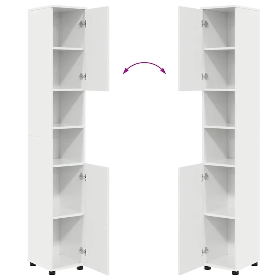 Ensemble de mobilier de salle de bain 4 pcs Blanc brillant - 13