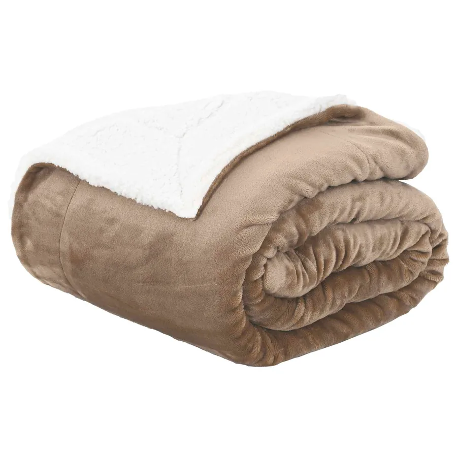 Jeté Camel 240 x 270 cm Toison - 2