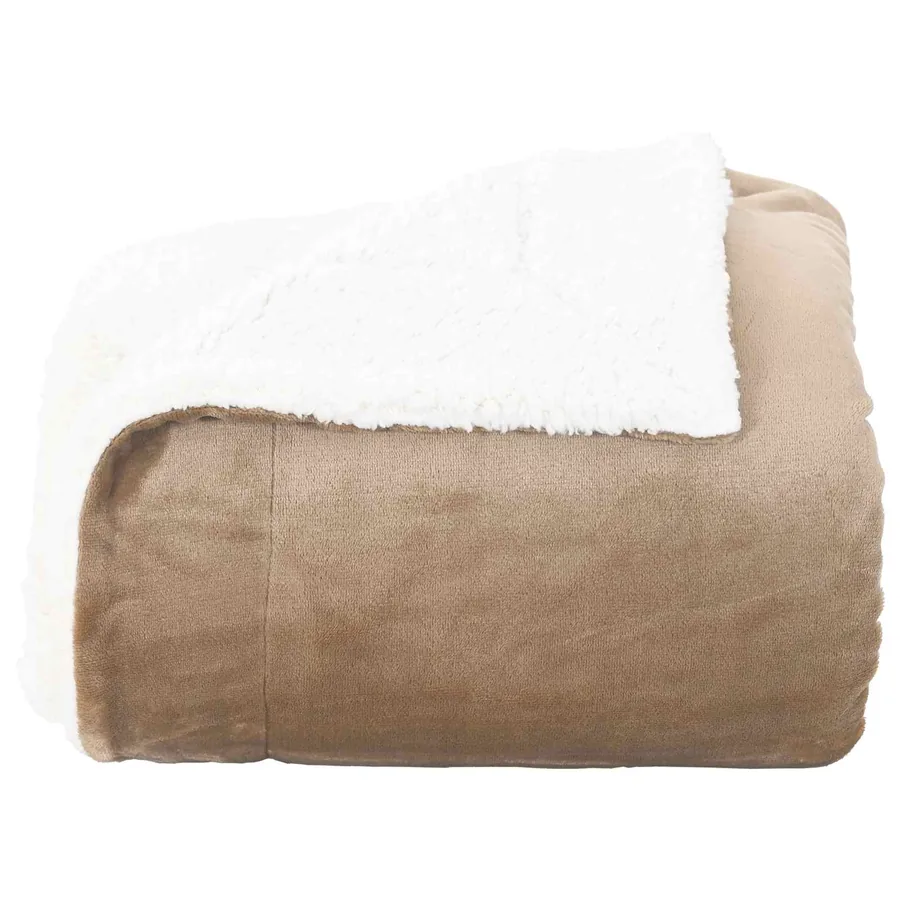 Jeté Camel 240 x 270 cm Toison - 4