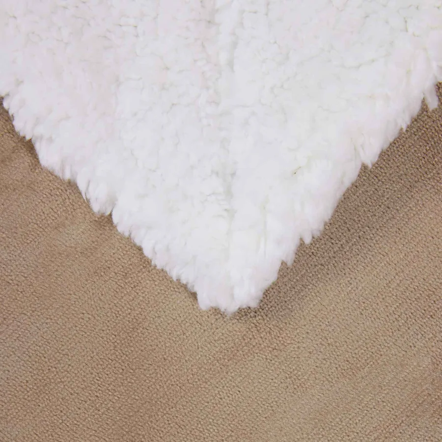 Jeté Camel 240 x 270 cm Toison - 5