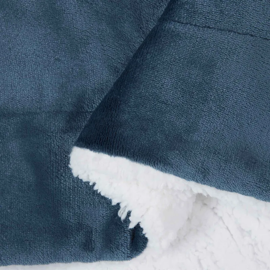 Jeté Bleu marine 130 x 150 cm Toison - 6
