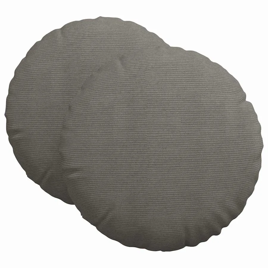 Coussins de siège 2 pcs Gris clair Ø 80 cm - 2
