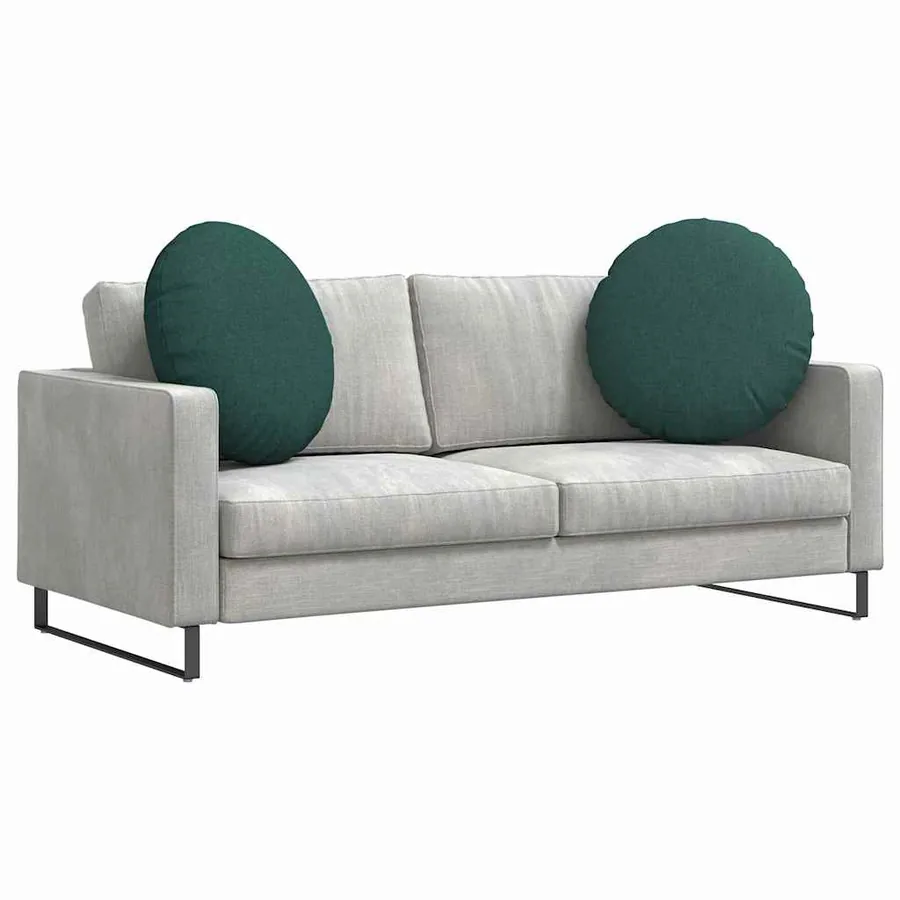 Coussins de siège 2 pcs Vert foncé Ø80 x 29 cm tissu - 3