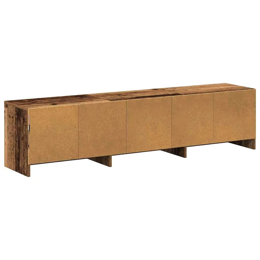 Meuble TV avec LED avec bandes LED Bois ancien 165 x 34 x 40 cm - 9
