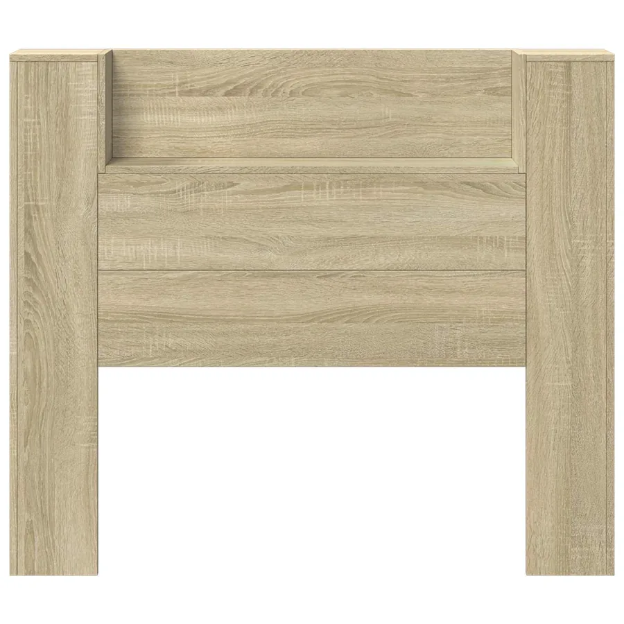 Tête de lit de rangement avec LED Chêne Sonoma - 5