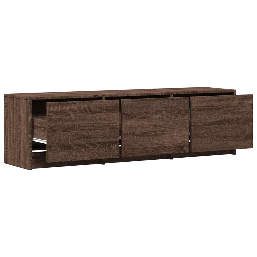Meuble TV avec LED 140 x 34 x 40 cm Chêne brun - 8