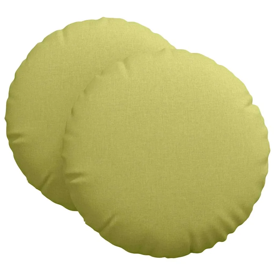 Coussins de siège 2 pcs Vert clair Ø80 x 29 cm tissu - 2