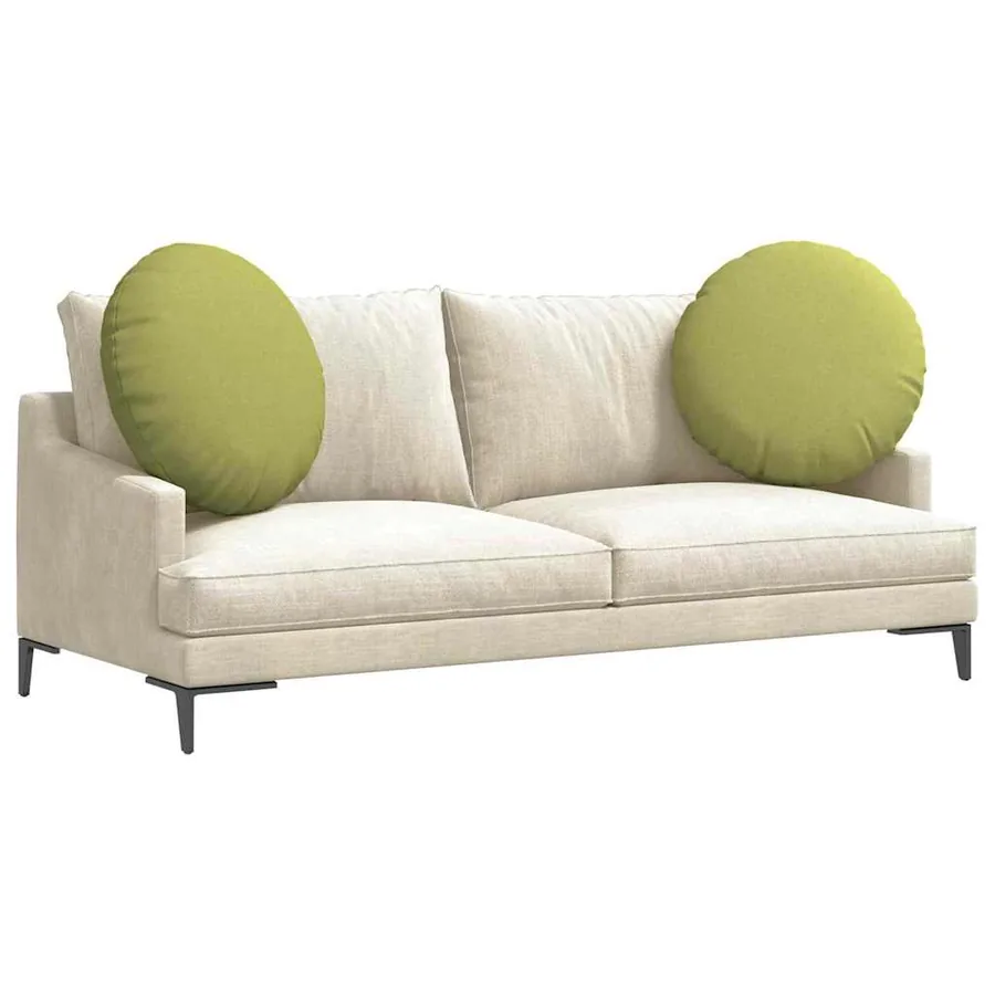 Coussins de siège 2 pcs Vert clair Ø80 x 29 cm tissu - 3