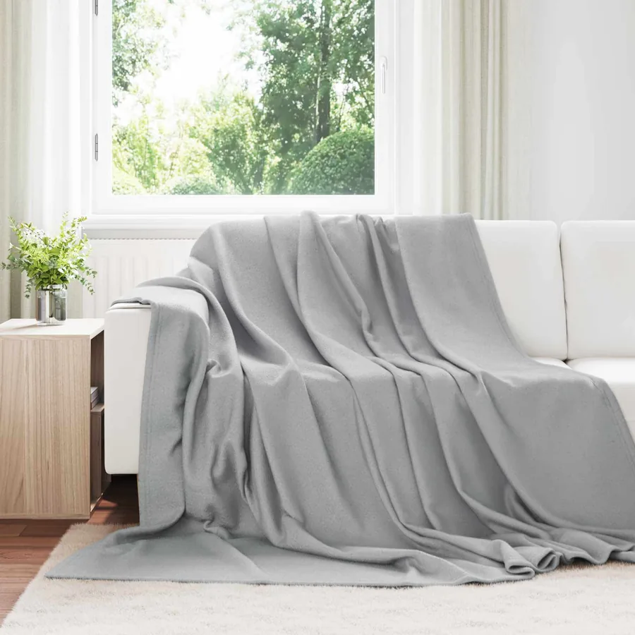 Couvertures à jeter 6 pcs Gris 270 x 240 cm Toison