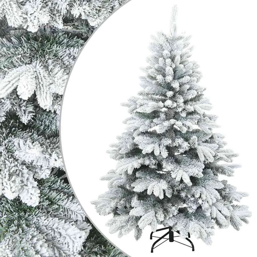 Sapin de Noël artificiel à branches pliantes, duveteux de neige - 2