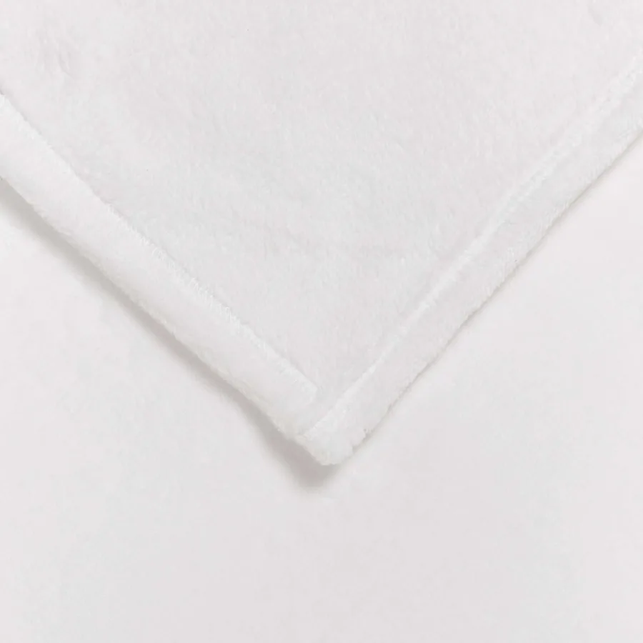 Jeté Blanc 220 x 240 cm Toison - 5