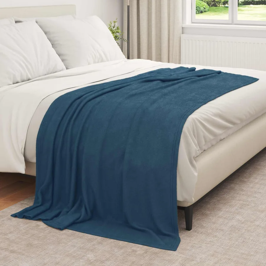 Couvertures à jeter 6 pcs Bleu marine 210 x 140 cm Toison - 3