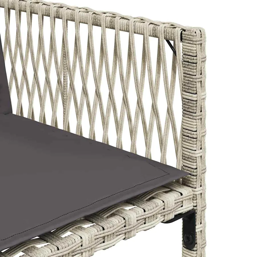 Ensemble à manger de jardin et coussins 13 pcs gris clair rotin - 6