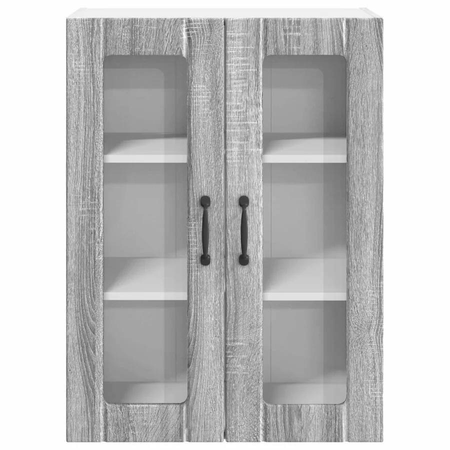 Cabinet en verre mural LUCCA Sonoma gris 60 x 31 x 80 cm - 6
