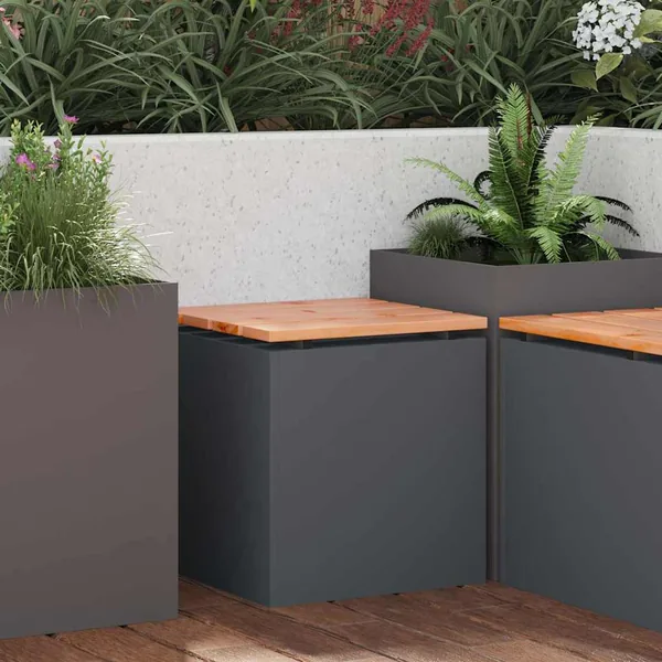 Banc de jardin Anthracite 40 x 40 x 43 cm Acier