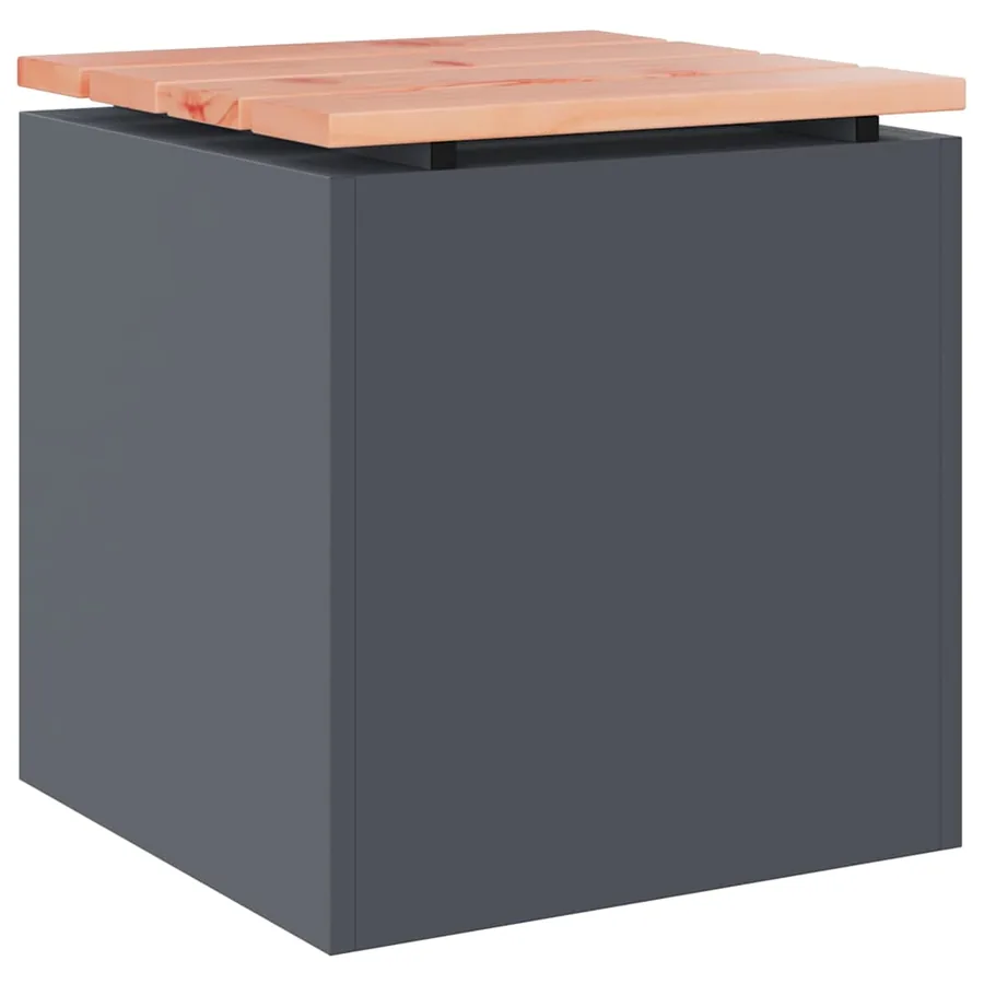 Banc de jardin Anthracite 40 x 40 x 43 cm Acier - 2