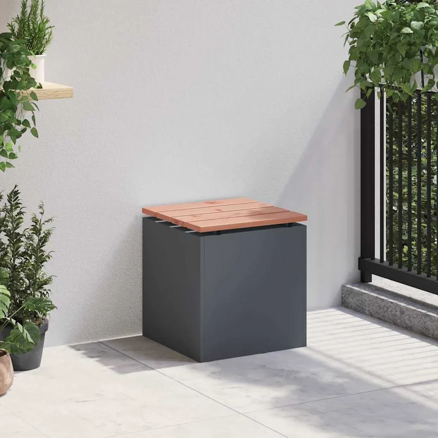 Banc de jardin Anthracite 40 x 40 x 43 cm Acier - 3