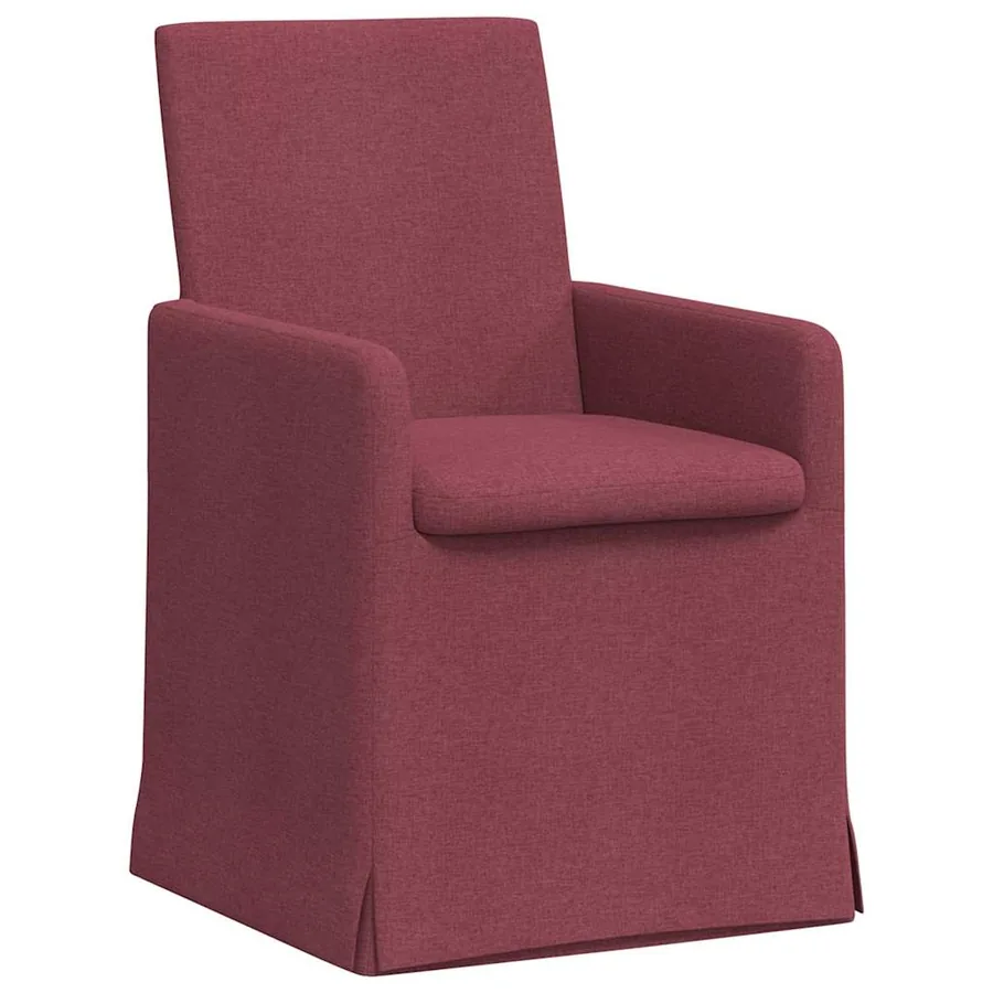 Chaises de salle à manger 2 pcs Bordeaux 57 x 67 x 95 cm tissu - 2