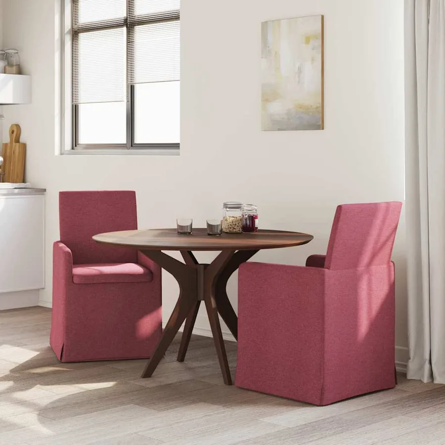 Chaises de salle à manger 2 pcs Bordeaux 57 x 67 x 95 cm tissu - 3