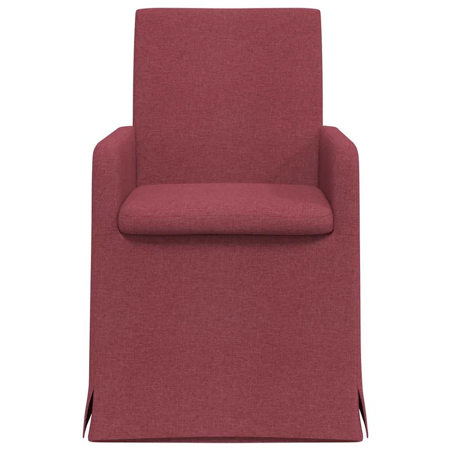 Chaises de salle à manger 2 pcs Bordeaux 57 x 67 x 95 cm tissu - 4