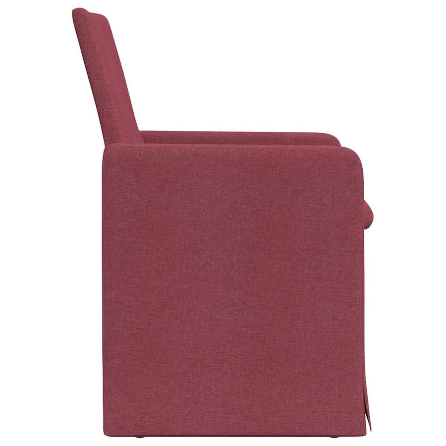 Chaises de salle à manger 2 pcs Bordeaux 57 x 67 x 95 cm tissu - 5
