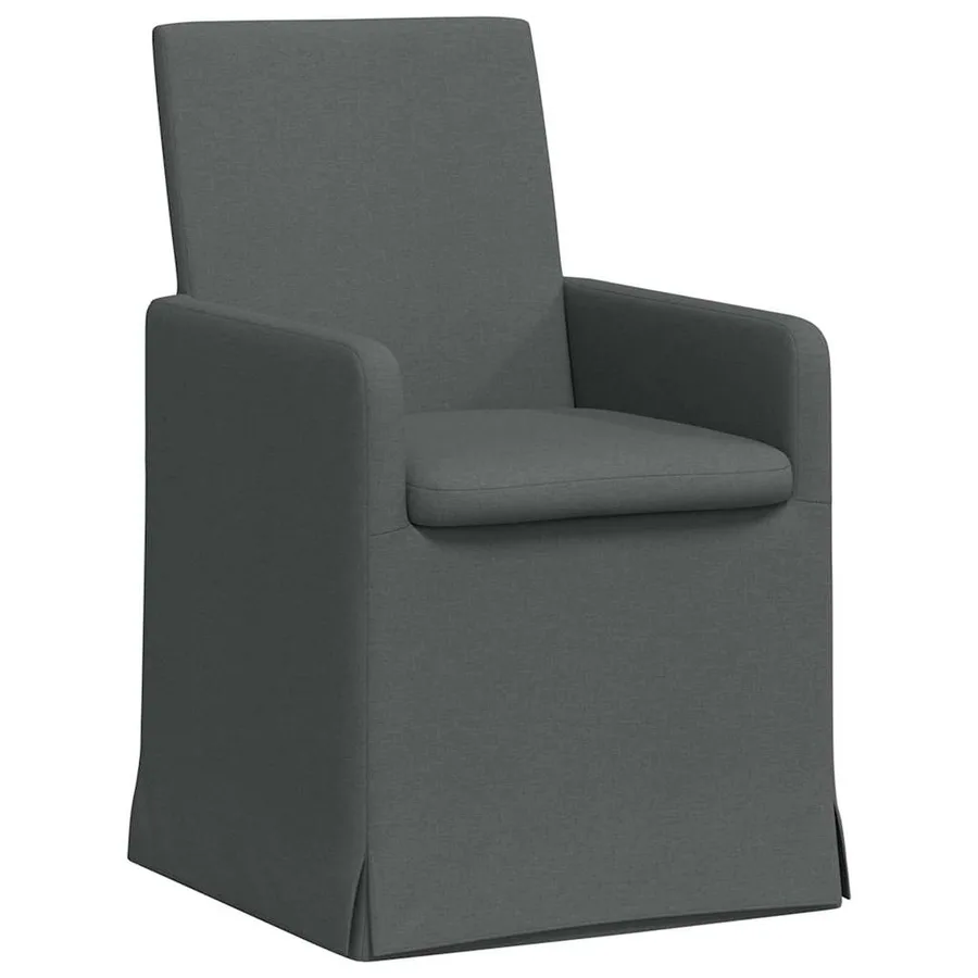Chaises de salle à manger 2 pcs Gris foncé 57 x 67 x 95 cm - 2