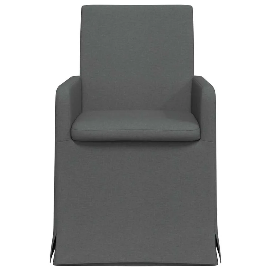 Chaises de salle à manger 2 pcs Gris foncé 57 x 67 x 95 cm - 4