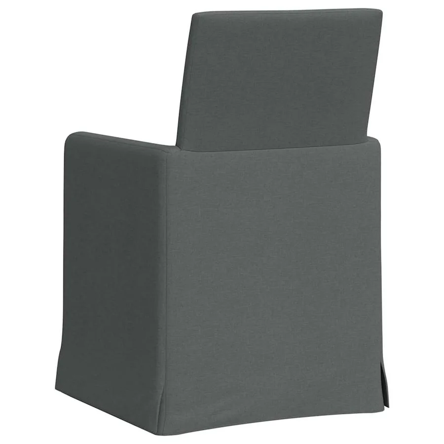 Chaises de salle à manger 2 pcs Gris foncé 57 x 67 x 95 cm - 6
